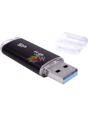 SILICON POWER USB Flash B02, 64GB, USB 3.2 Gen1, μαύρο